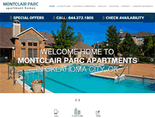 Tablet Screenshot of montclairparcoklahomacityapartments.com